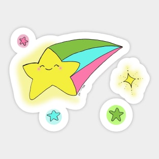 Make your wish on a shooting star Sticker